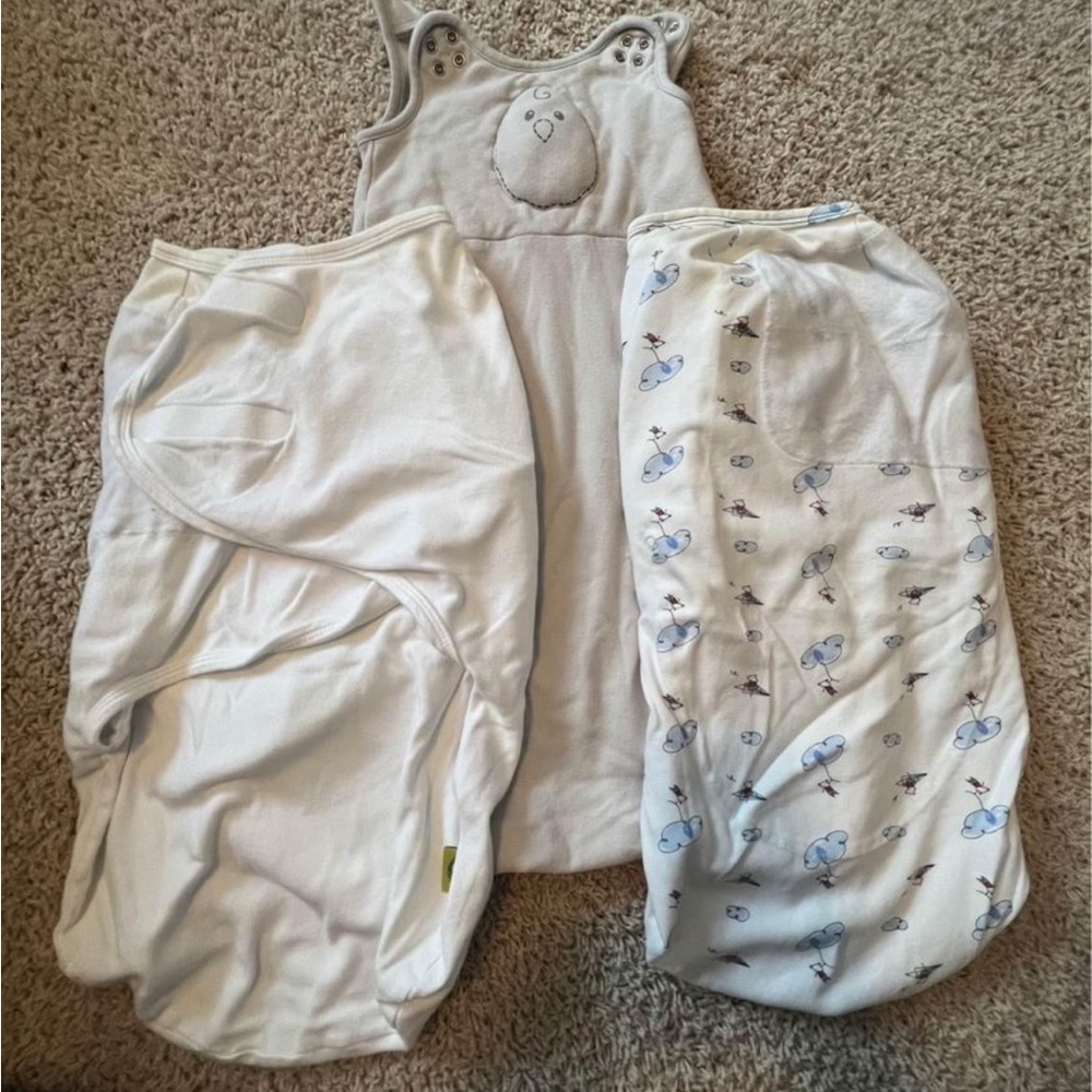 3 Nested Bean swaddles